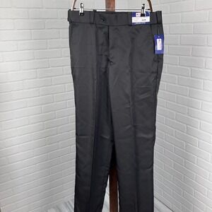 National Patrol Uniform Pants Men 36R Black Soil Release Adjustable Unhem NWT